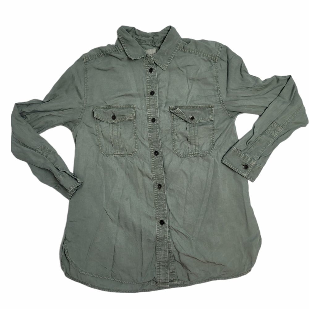 AMERICAN EAGLE‎ green gorp long sleeve utility button up shirt S